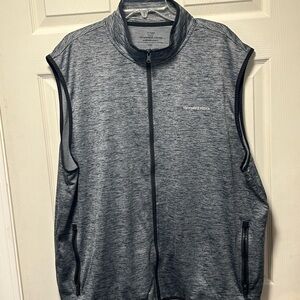 Vineyard Vines Performance Vest Mens XXL Grey Full Zip Golf Athleisure Preppy